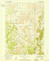 Hell Gap 1951 topographic map preview