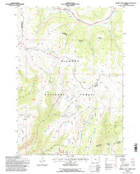 Hidden Tepee Creek 1993 topographic map thumbnail