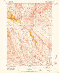 Hillberry Rim 1951 topographic map thumbnail