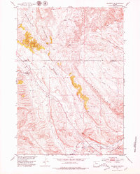 Hillberry Rim 1951 topographic map thumbnail