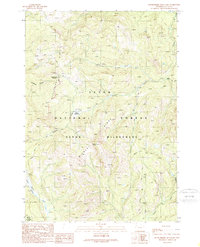 Huckleberry Mountain 1989 topographic map thumbnail