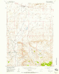 Jeffrey City 1957 topographic map thumbnail