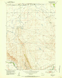 Lander NW 1952 topographic map thumbnail