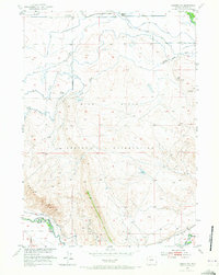 Lander NW 1952 topographic map thumbnail