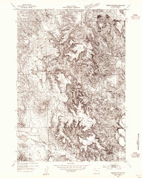 Missouri Buttes 1954 topographic map thumbnail