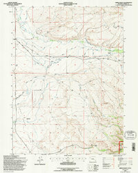 Oberg Ranch 1992 topographic map thumbnail