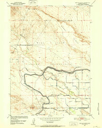 Pavillion Butte 1950 topographic map thumbnail