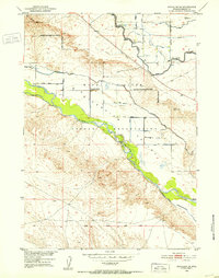 Pavillion SE 1951 topographic map thumbnail