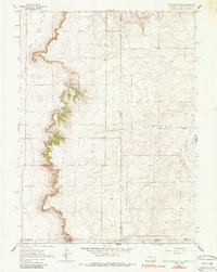Pine Bluffs SE 1963 topographic map thumbnail