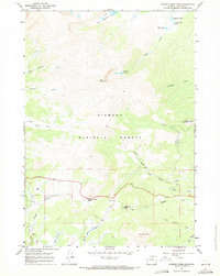 Powder River Pass 1967 topographic map thumbnail