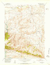 Seminoe Dam NE 1953 topographic map thumbnail