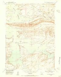 Seminoe Dam SE 1953 topographic map thumbnail