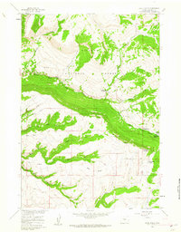 Shell Falls 1960 topographic map thumbnail