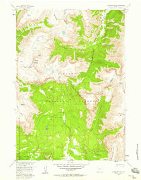 Shoshone Pass 1956 topographic map thumbnail