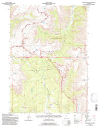 Shoshone Pass 1991 topographic map thumbnail
