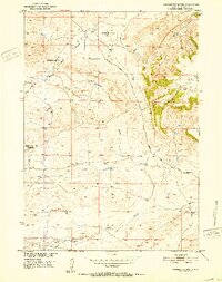 Square Top Butte 1951 topographic map thumbnail