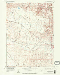 Squaw Butte NE 1952 topographic map thumbnail