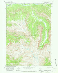 Thorofare Plateau 1970 topographic map thumbnail