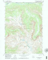 Thorofare Plateau 1970 topographic map thumbnail