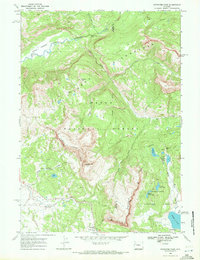 Togwotee Pass 1965 topographic map thumbnail