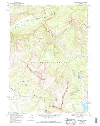 Togwotee Pass 1965 topographic map thumbnail
