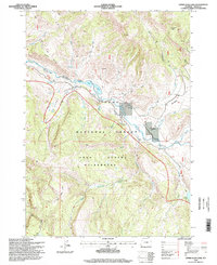 Upper Slide Lake 1996 topographic map thumbnail
