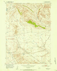 Waltman NW 1952 topographic map thumbnail