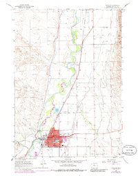 Worland 1967 topographic map thumbnail