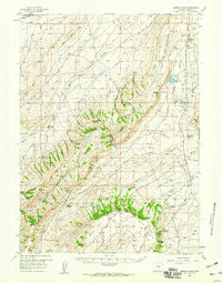 Bridger Pass 1956 topographic map thumbnail