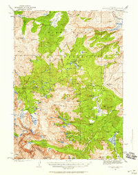 Moccasin Lake 1937 topographic map thumbnail