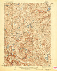 Moccasin Lake 1943 topographic map thumbnail