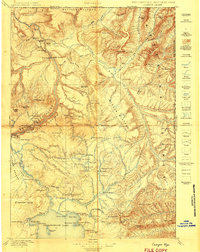 Canyon 1896 topographic map thumbnail