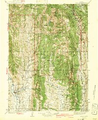 Cokeville 1942 topographic map thumbnail