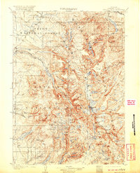 Fremont Peak 1909 topographic map thumbnail