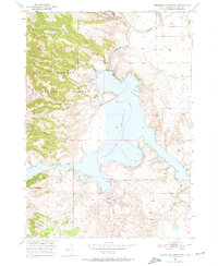 Angostura Reservoir 1950 topographic map thumbnail