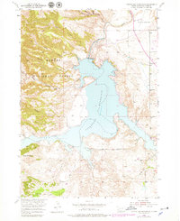 Angostura Reservoir 1950 topographic map thumbnail