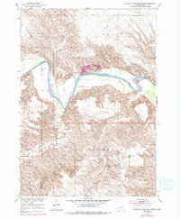 Mouth of Little Dog Creek 1951 topographic map thumbnail