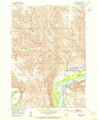 Oacoma 1952 topographic map preview