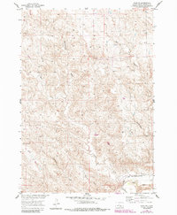 Oahe SW 1953 topographic map thumbnail