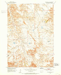 Pass Creek NE 1951 topographic map thumbnail
