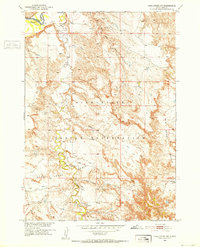 Pass Creek NW 1951 topographic map thumbnail