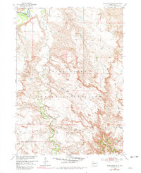 Pass Creek NW 1951 topographic map thumbnail