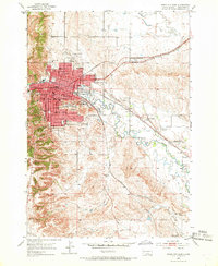 Rapid City East 1953 topographic map thumbnail