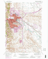 Rapid City East 1953 topographic map preview