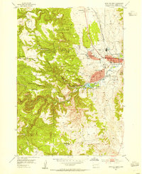Rapid City West 1953 topographic map thumbnail