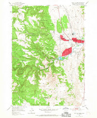 Rapid City West 1953 topographic map thumbnail