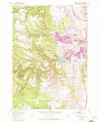 Rapid City West 1953 topographic map thumbnail