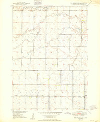 Ree Heights SE 1950 topographic map thumbnail