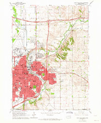 Sioux Falls East 1962 topographic map thumbnail