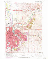 Sioux Falls East 1962 topographic map thumbnail